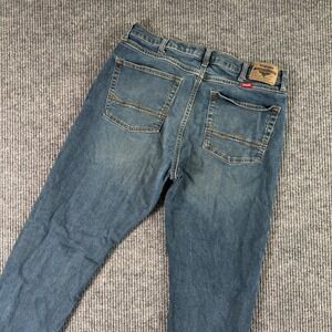 Wrangler Jeans Mens 34x32‎ Blue Denim Athletic Fit Western Cowboy Straight Leg